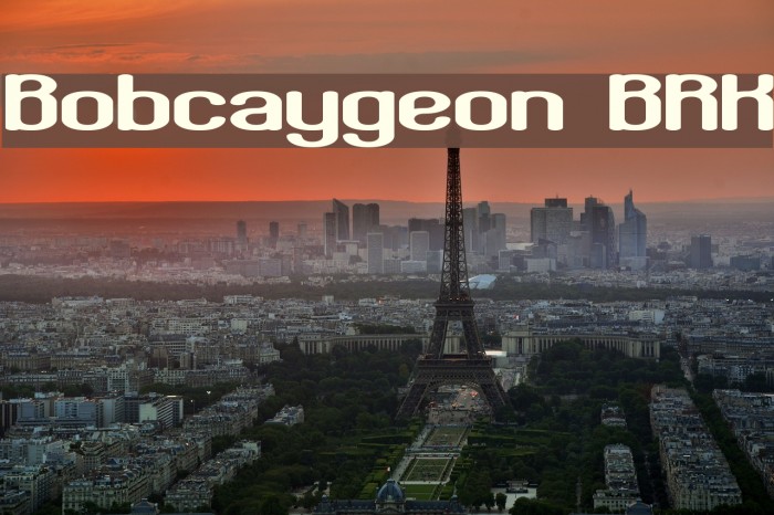 Bobcaygeon BRK Font examples