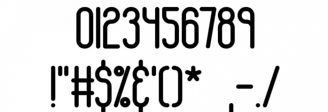 Bobcaygeon Plain BRK Font OTHER CHARS