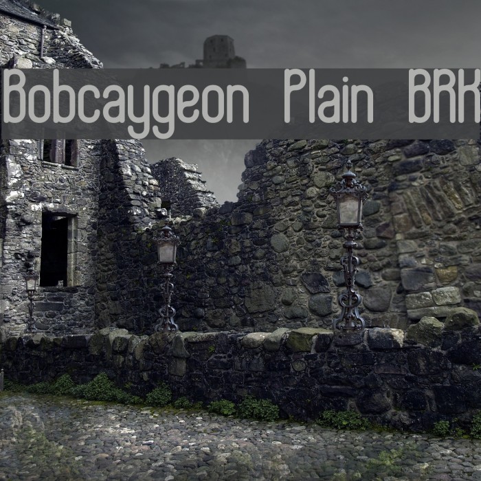 Bobcaygeon Plain BRK Font examples