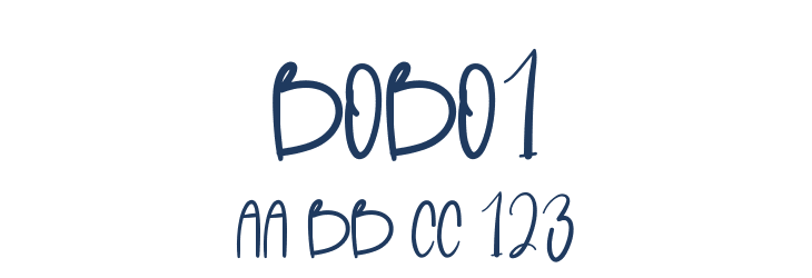 Bobo1 Font Preview