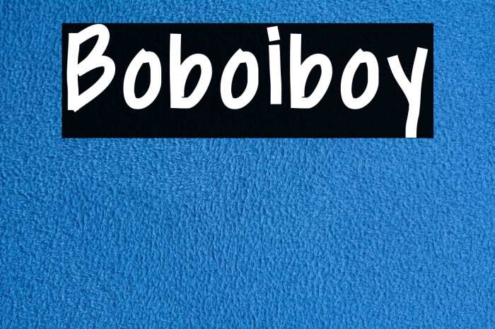 Boboiboy Font examples