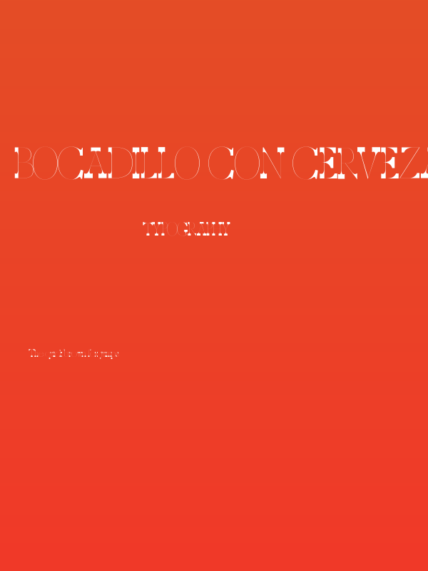 Bocadillo Con Cerveza Poster