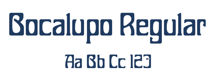Bocalupo Regular Font Preview