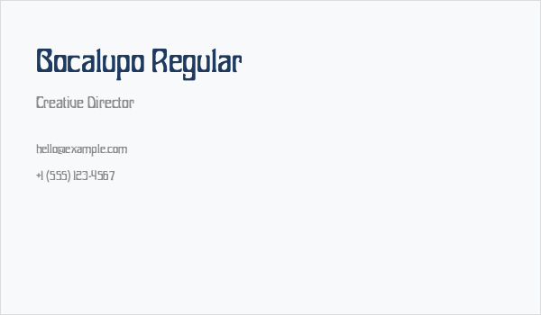 Bocalupo Regular Business Card