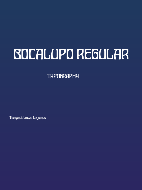 Bocalupo Regular Poster