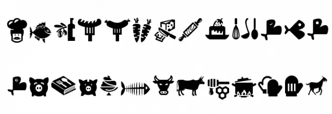 Bocartes fritos Regular 字体 小写