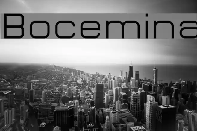 Bocemina Font examples