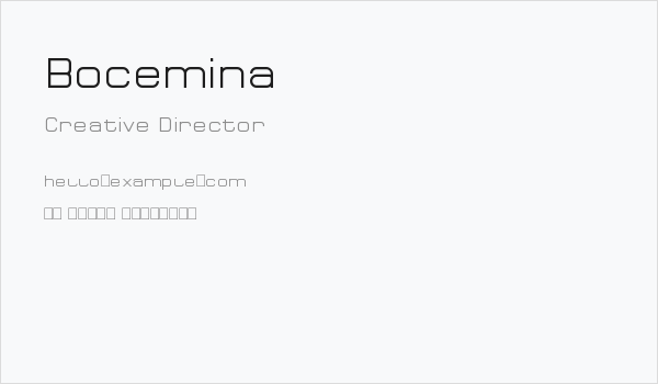 Bocemina Business Card