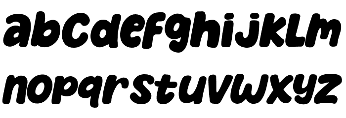 Bochild Font LOWERCASE