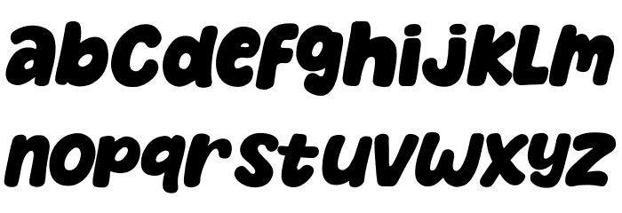 Bochild Font LOWERCASE