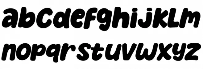 Bochild Font LOWERCASE