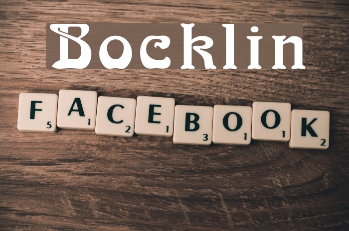 Bocklin Font examples