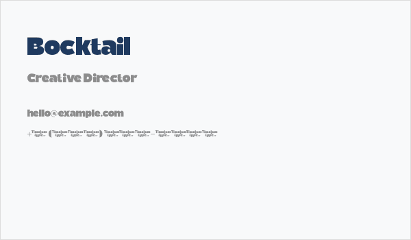 Bocktail Business Card