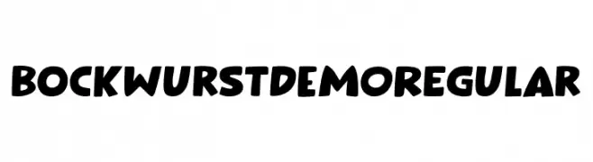 Bockwurst DEMO Regular  Frei Schriftart Herunterladen