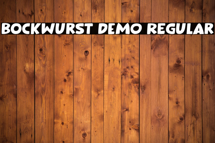 Bockwurst DEMO Regular Example 2