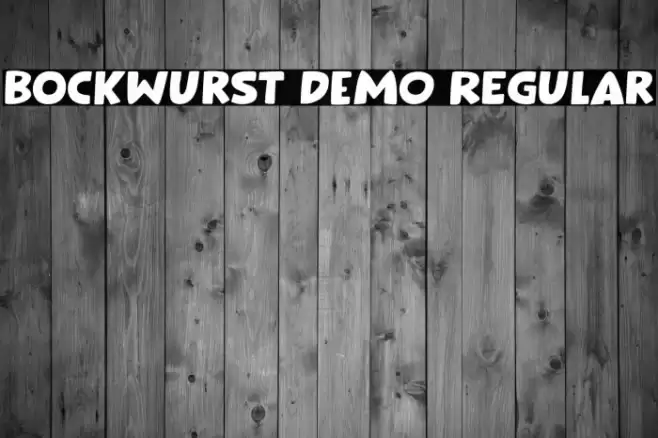 Bockwurst DEMO Regular फ़ॉन्ट examples