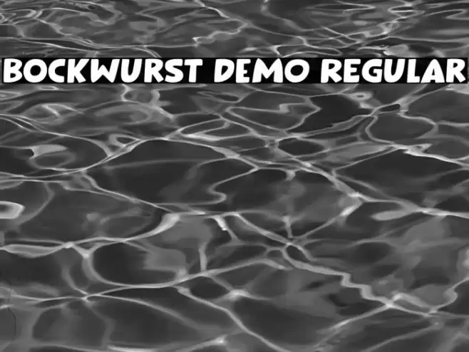 Bockwurst DEMO Regular फ़ॉन्ट examples