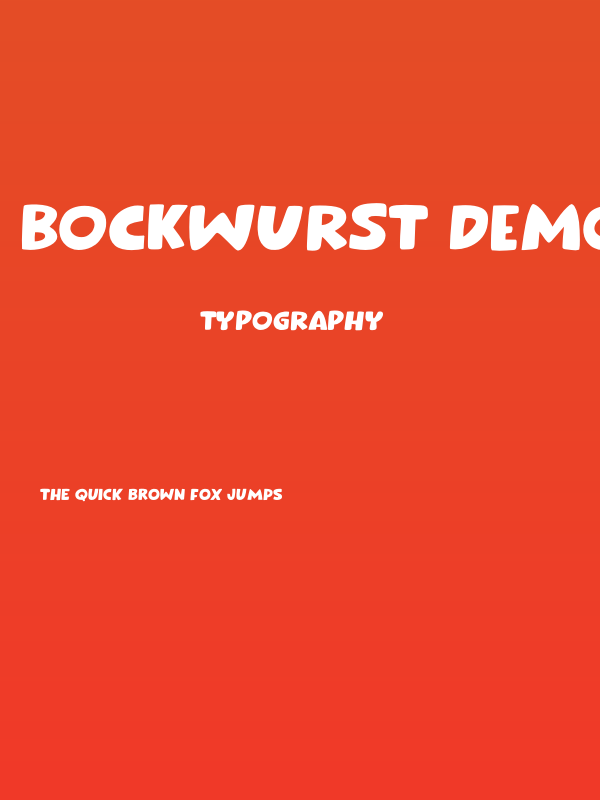 Bockwurst DEMO Regular Poster