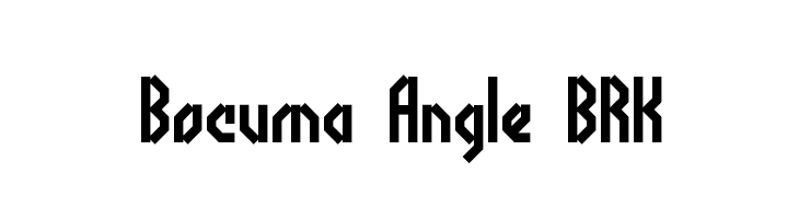 Bocuma Angle BRK  नि: शुल्क फ़ॉन्ट्स डाउनलोड