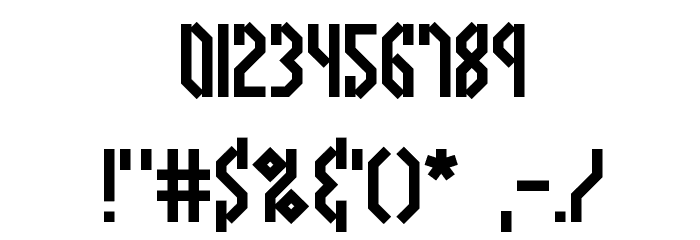 Bocuma Angle BRK Font OTHER CHARS