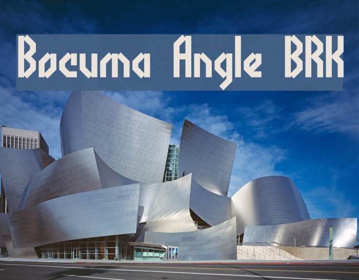Bocuma Angle BRK Font examples