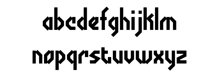 Bocuma Angle BRK Font LOWERCASE