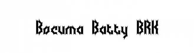 Bocuma Batty BRK  les polices de caractères gratuit tlcharger