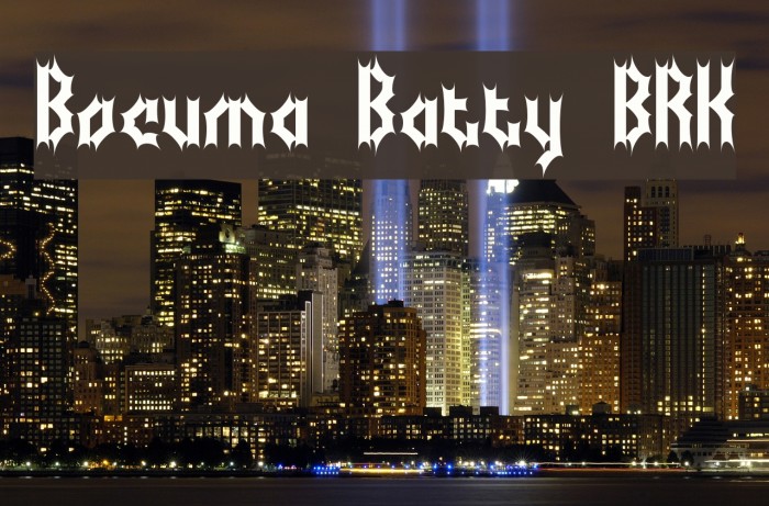 Bocuma Batty BRK Font examples