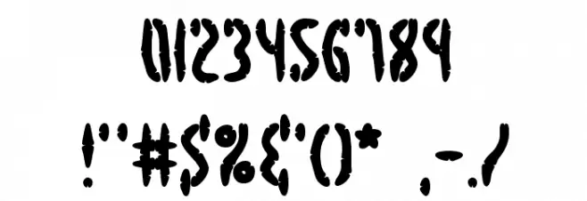 Bocuma Dent BRK Font OTHER CHARS