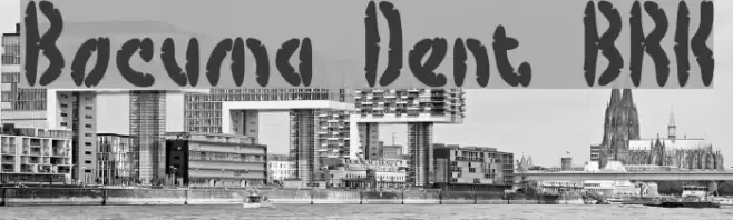 Bocuma Dent BRK Font examples