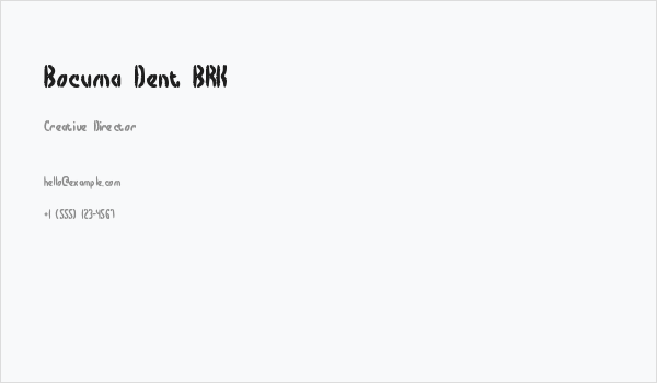 Bocuma Dent BRK Business Card