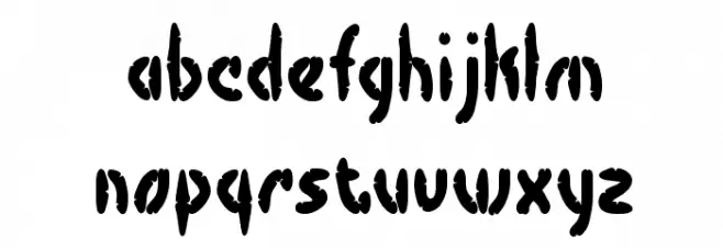 Bocuma Dent BRK Font LOWERCASE