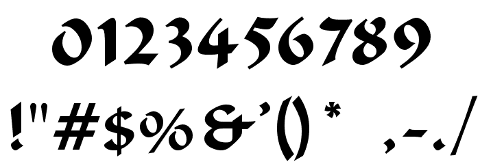 Bodacious Regular Font OTHER CHARS