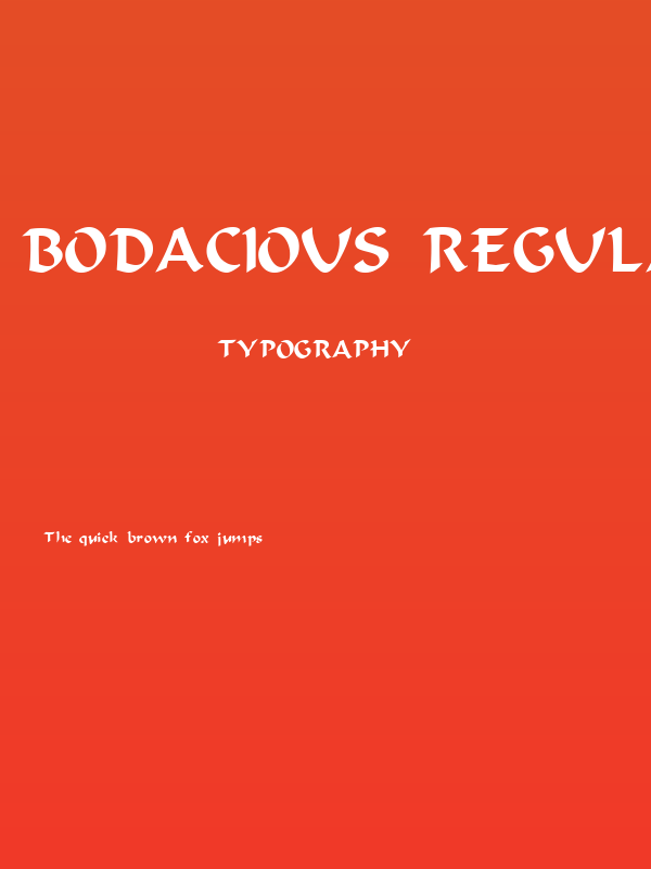 Bodacious Regular Poster