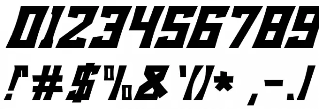 Bodax Bold Oblique Font OTHER CHARS