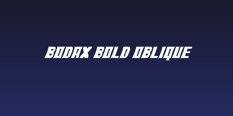 Bodax Bold Oblique Social Header