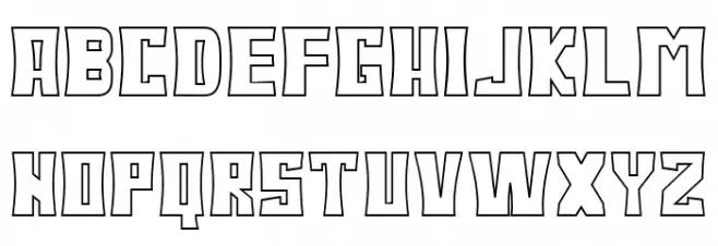 Bodax Outline フォント 大文字