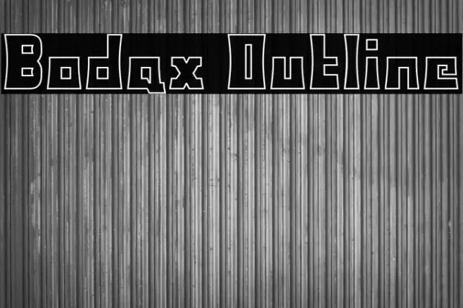 Bodax Outline Font examples