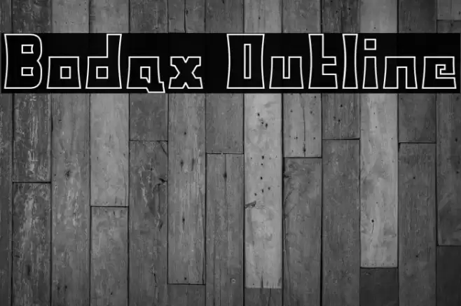 Bodax Outline Font examples