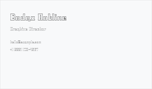 Bodax Outline Business Card