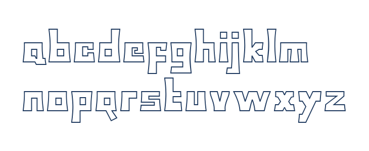 Bodax Outline Lowercase