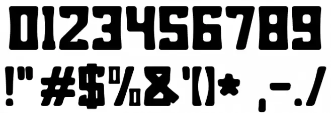 BodaxBold Font OTHER CHARS