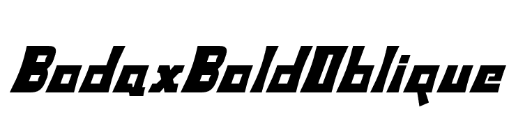 BodaxBoldOblique  Frei Schriftart Herunterladen