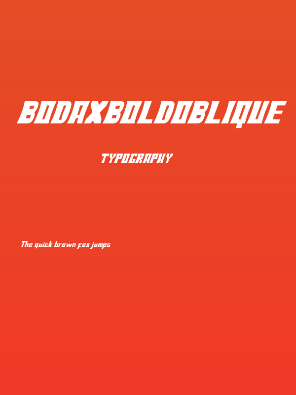 BodaxBoldOblique Poster