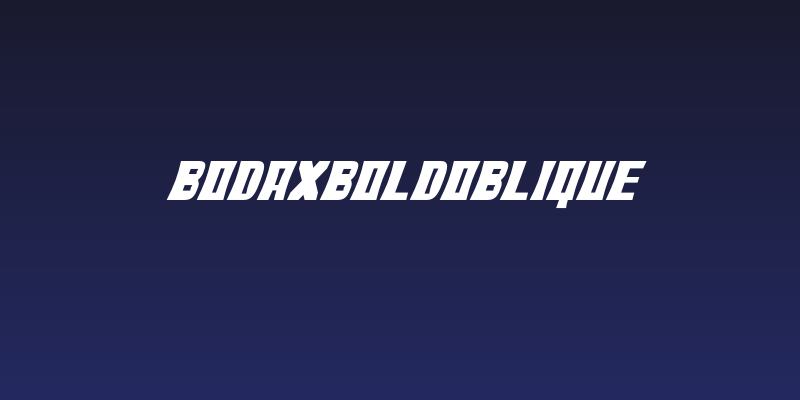 BodaxBoldOblique Social Header