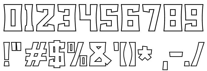 BodaxOutline Font OTHER CHARS