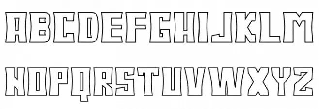 BodaxOutline Polices MAJUSCULES