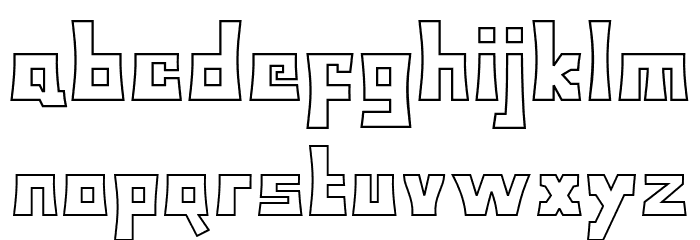 BodaxOutline Font LOWERCASE