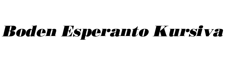 Boden Esperanto Kursiva  Frei Schriftart Herunterladen