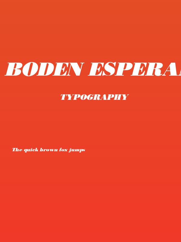 Boden Esperanto Kursiva Poster